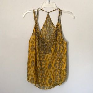 Sequined tank top.
